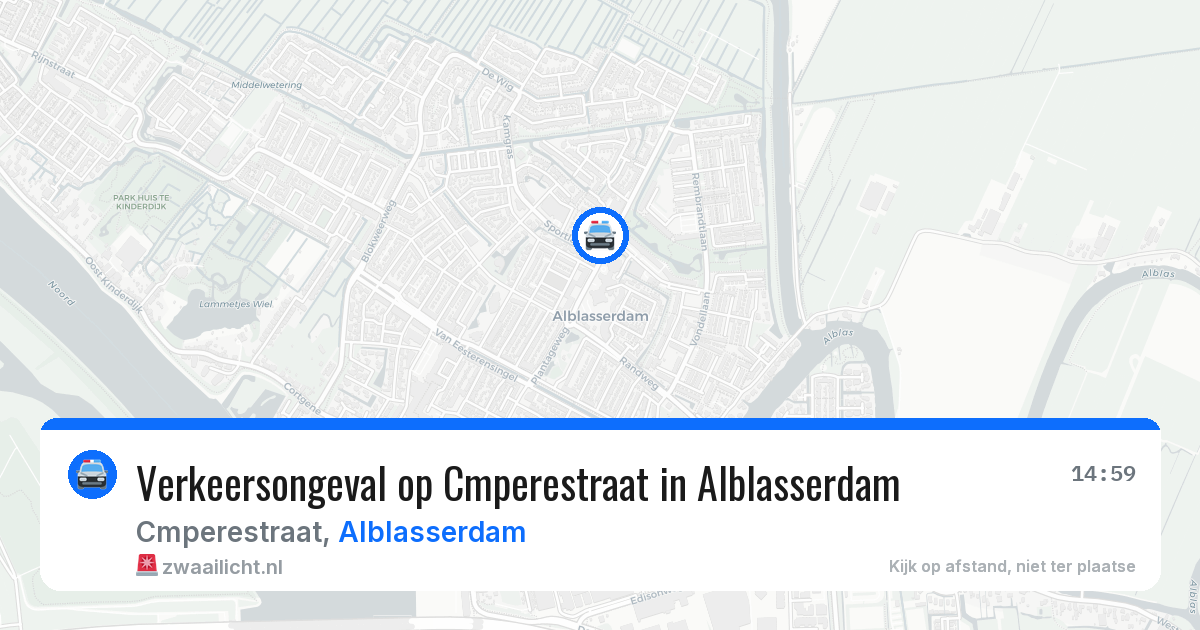 Verkeersongeval op Cmperestraat in Alblasserdam — 30 jun 2026