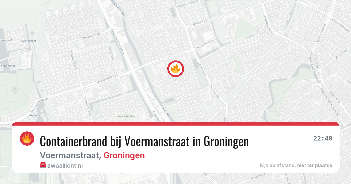 Containerbrand bij Voermanstraat in Groningen — 18 mrt 2026