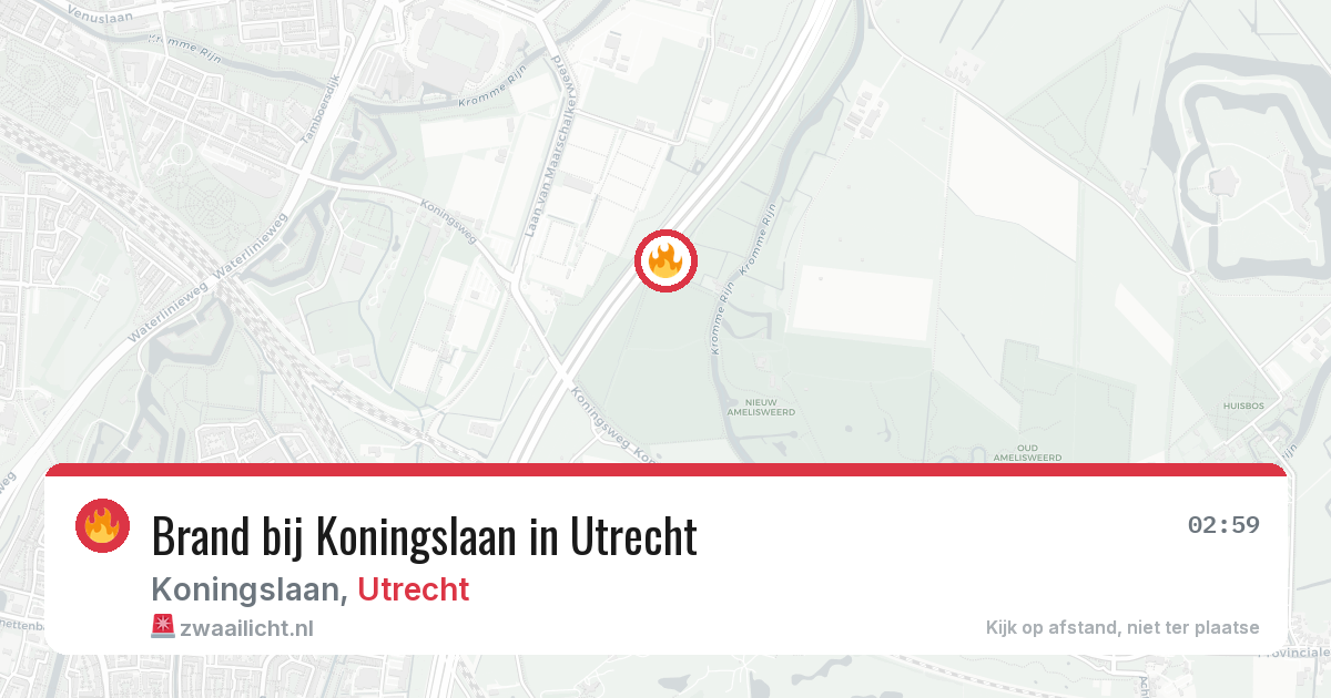 Brand bij Koningslaan in Utrecht — 28 jun 2026