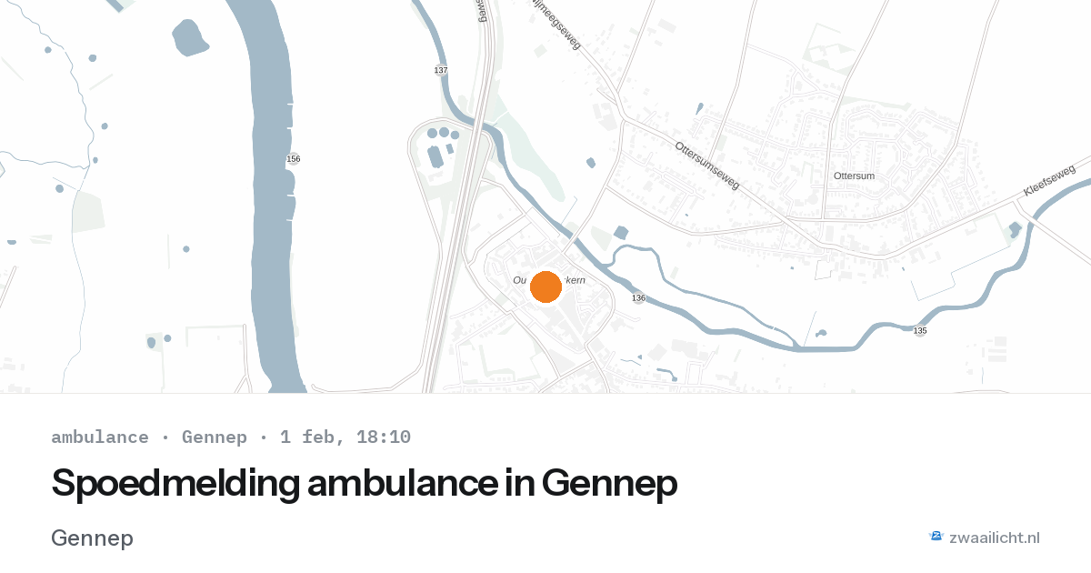 Spoedmelding ambulance in Gennep — 1 feb 2026