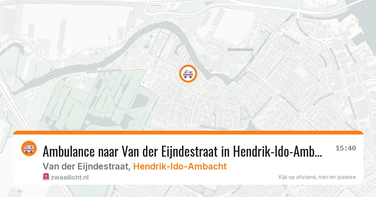Ambulance naar Van der Eijndestraat in Hendrik-Ido-Ambacht — 8 jul 2026