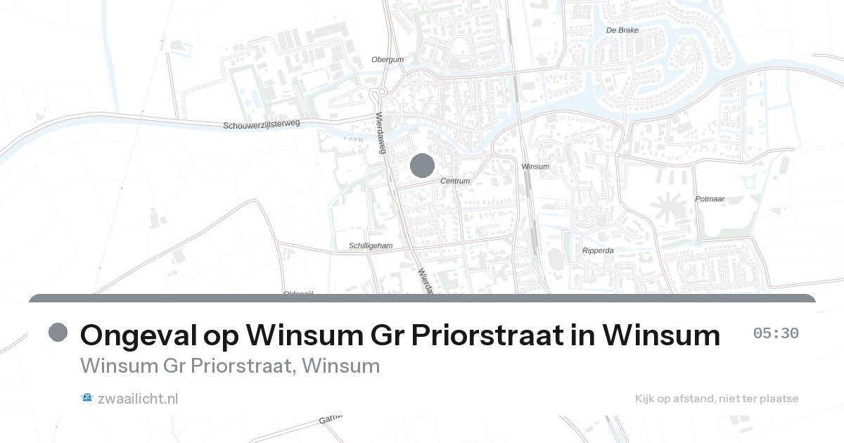 Ongeval op Winsum Gr Priorstraat in Winsum — 7 feb 2026