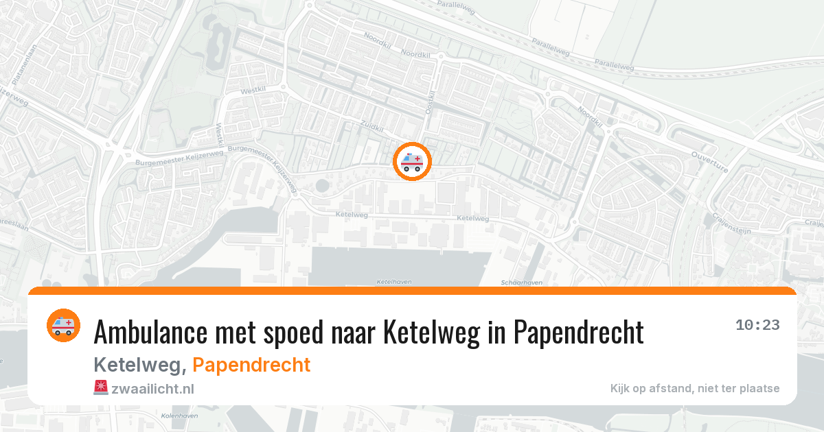 Ambulance met spoed naar Ketelweg in Papendrecht — 22 jul 2026