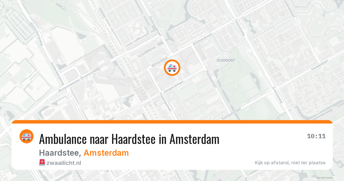 Ambulance naar Haardstee in Amsterdam — 4 jul 2026