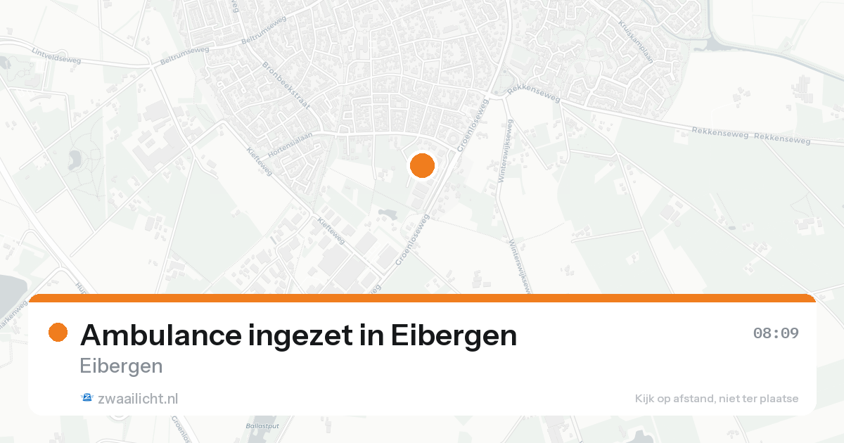 Ambulance ingezet in Eibergen — 16 aug 2026