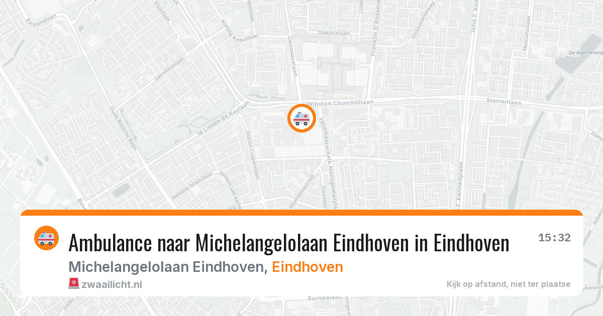 Ambulance naar Michelangelolaan Eindhoven in Eindhoven — 12 aug 2026