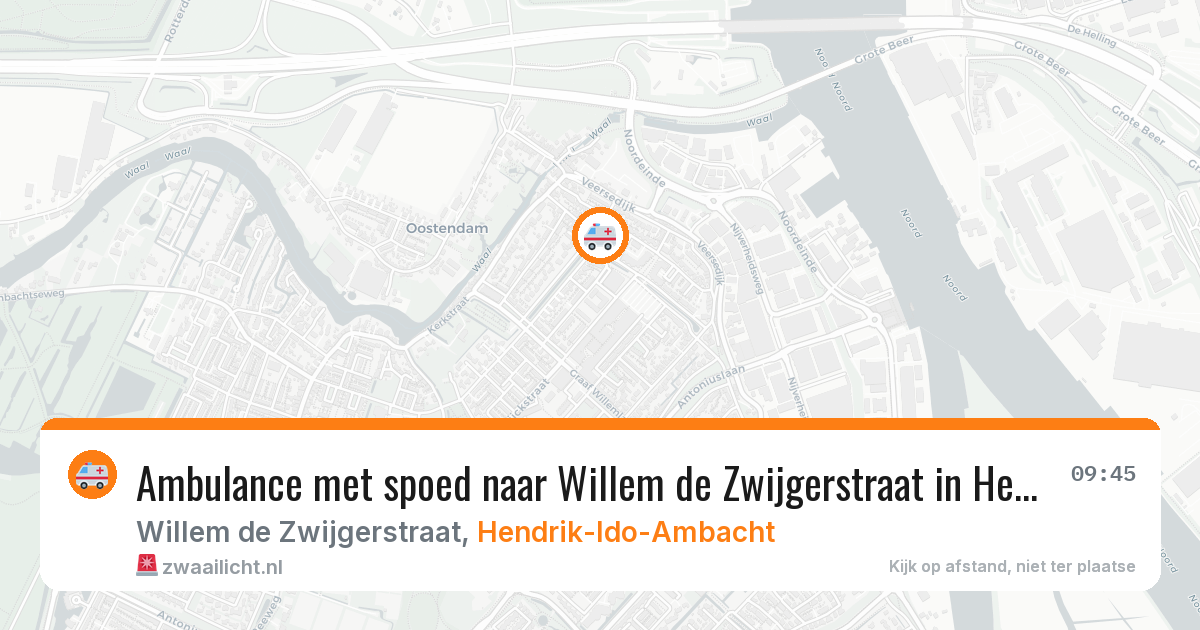 Ambulance met spoed naar Willem de Zwijgerstraat in Hendrik-Ido-Ambacht — 30 jan 2026
