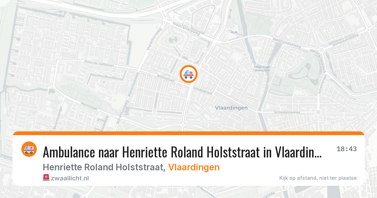 Ambulance naar Henriette Roland Holststraat in Vlaardingen — 1 apr 2026