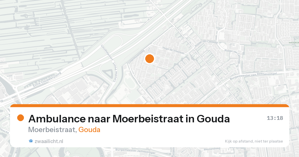 Ambulance naar Moerbeistraat in Gouda — 16 aug 2026