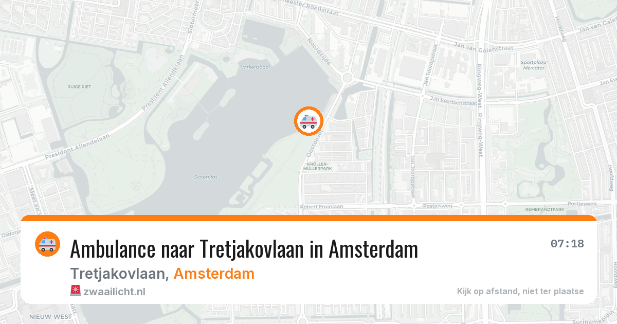 Ambulance naar Tretjakovlaan in Amsterdam — 5 apr 2026