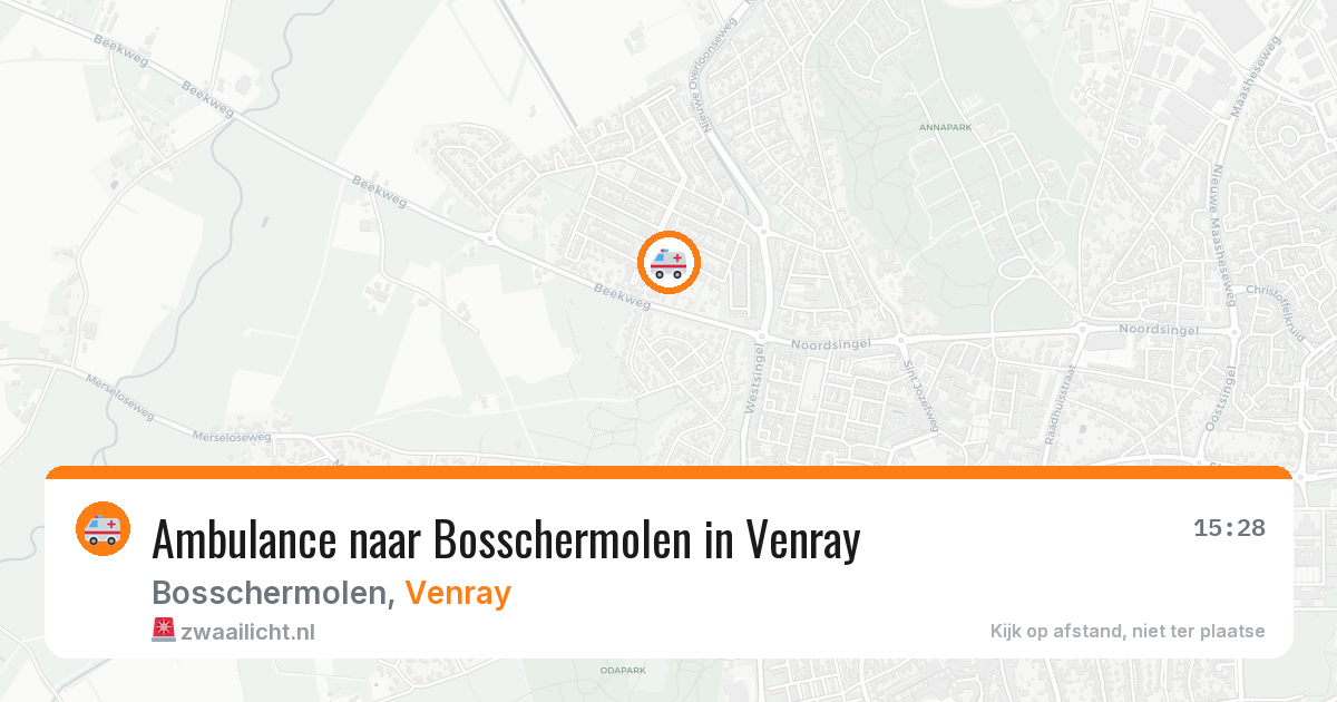 Ambulance naar Bosschermolen in Venray — 2 aug 2026