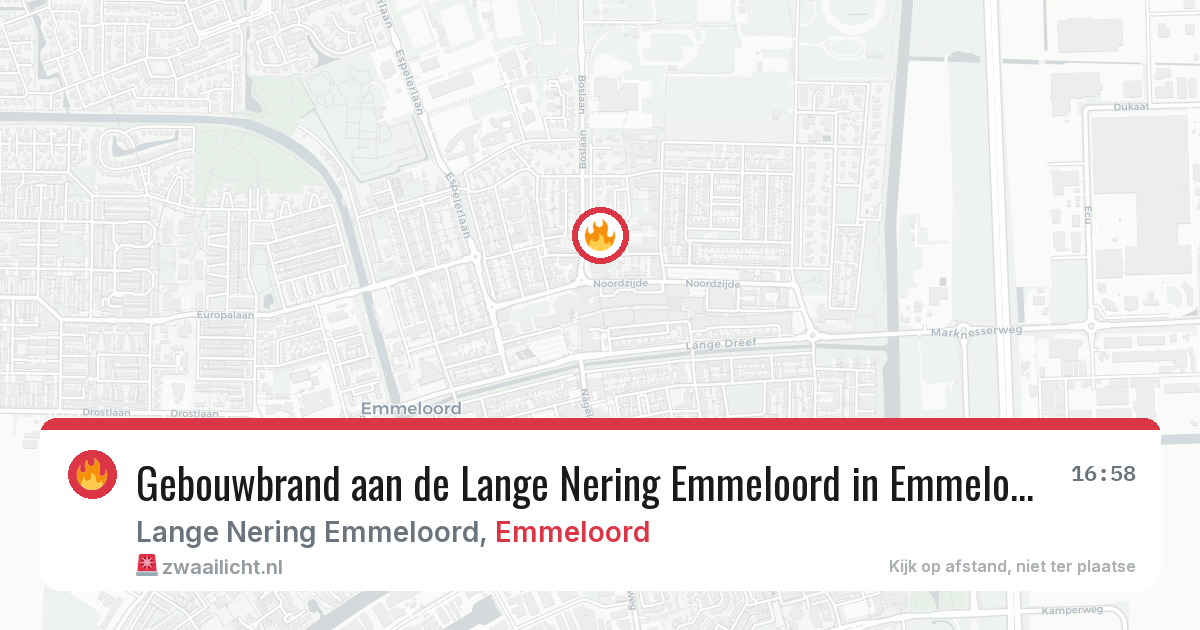 Gebouwbrand aan de Lange Nering Emmeloord in Emmeloord — 5 mrt 2026