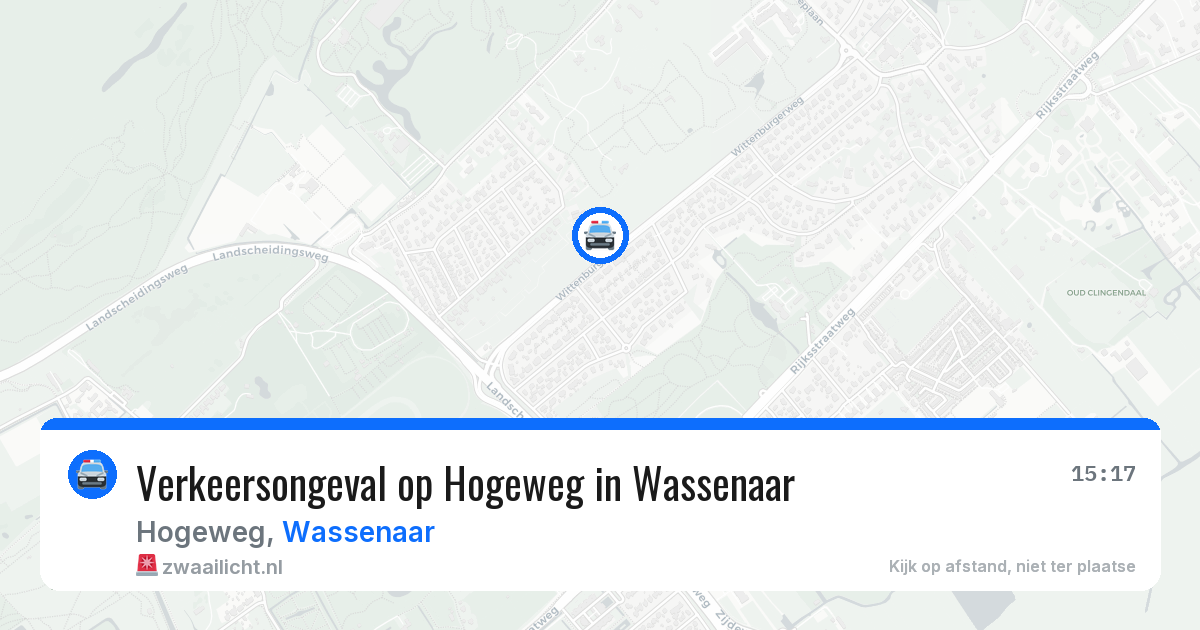 Verkeersongeval op Hogeweg in Wassenaar — 23 mrt 2026