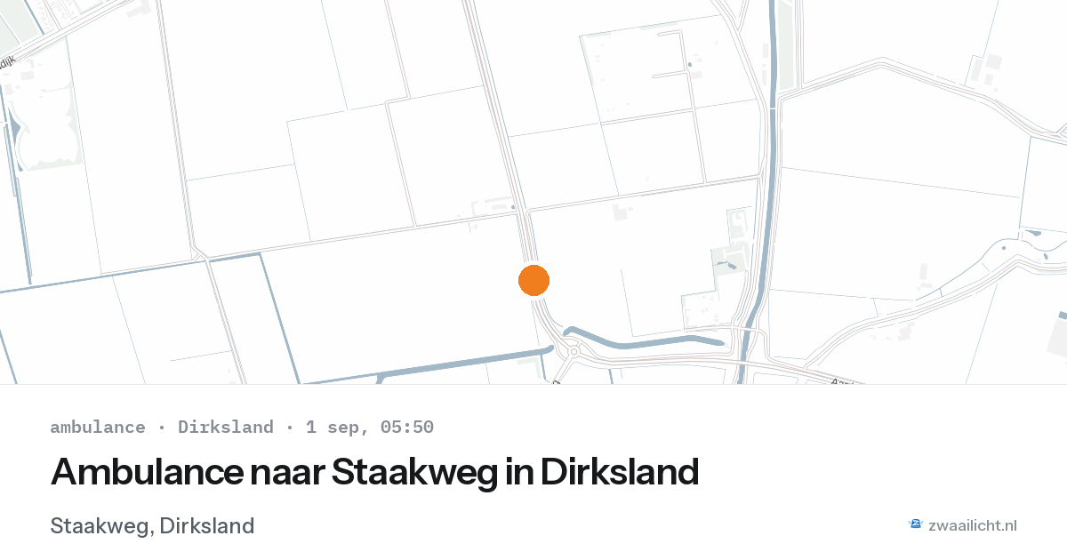 Ambulance naar Staakweg in Dirksland — 1 sep 2026