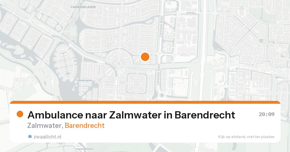 Ambulance naar Zalmwater in Barendrecht — 30 mei 2026