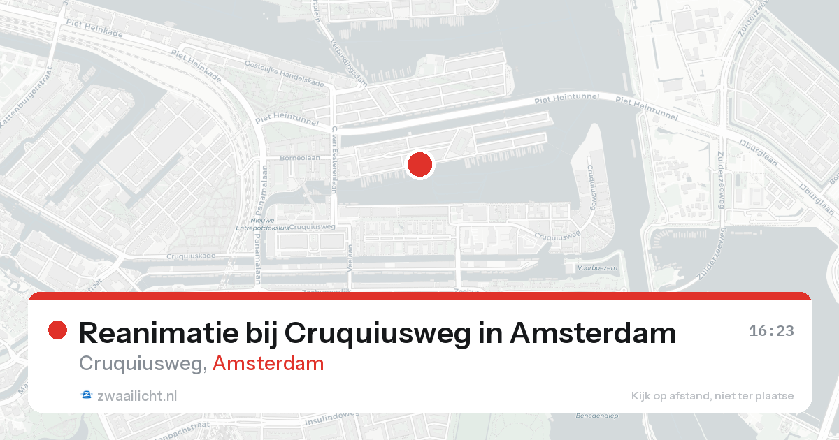 Reanimatie bij Cruquiusweg in Amsterdam — 18 aug 2026