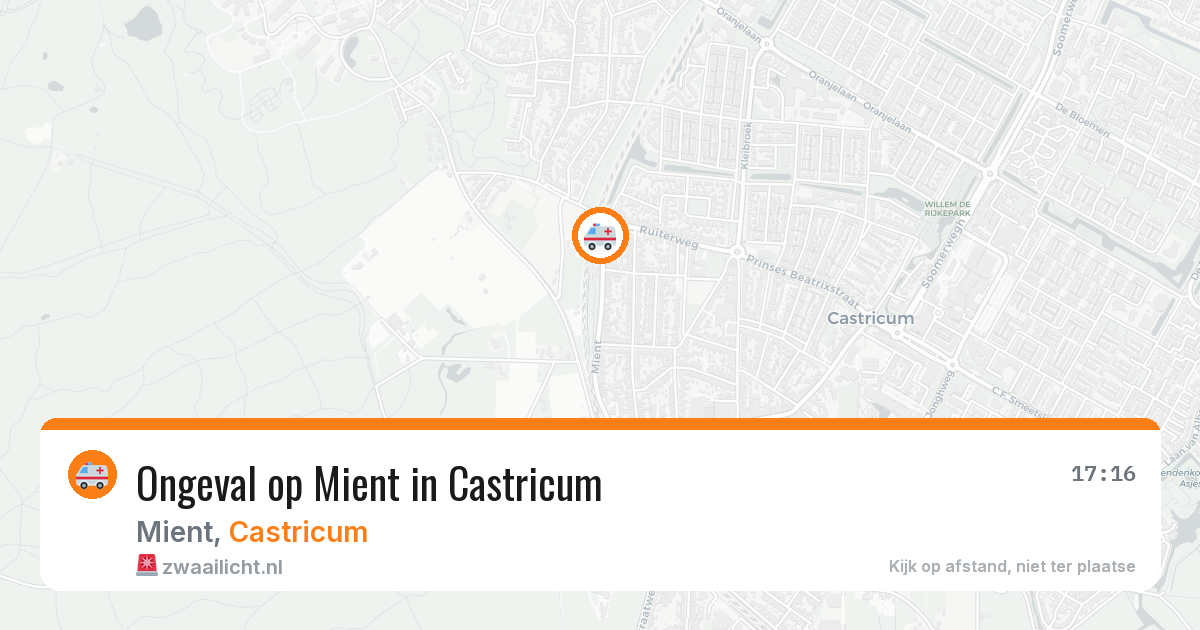 Ongeval op Mient in Castricum — 8 jun 2026