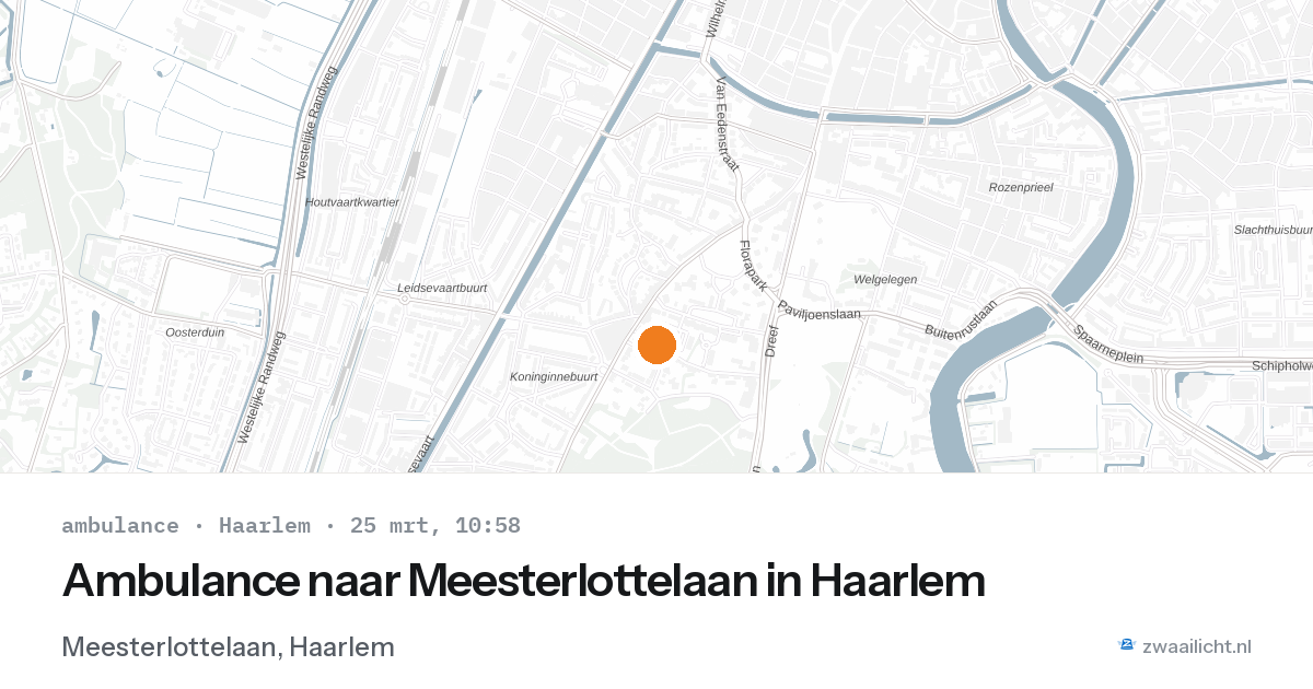Ambulance naar Meesterlottelaan in Haarlem — 25 mrt 2026