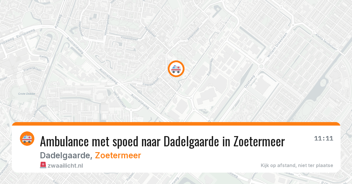 Ambulance met spoed naar Dadelgaarde in Zoetermeer — 28 jan 2026