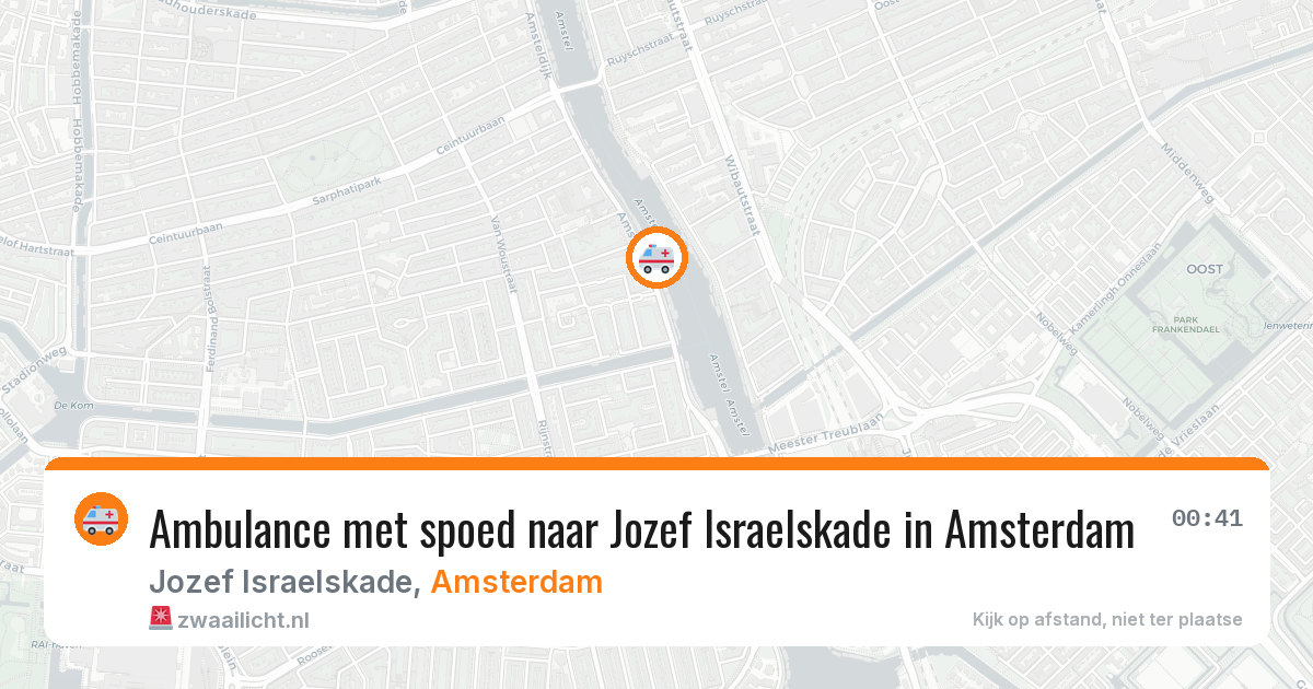 Ambulance met spoed naar Jozef Israelskade in Amsterdam — 14 apr 2026