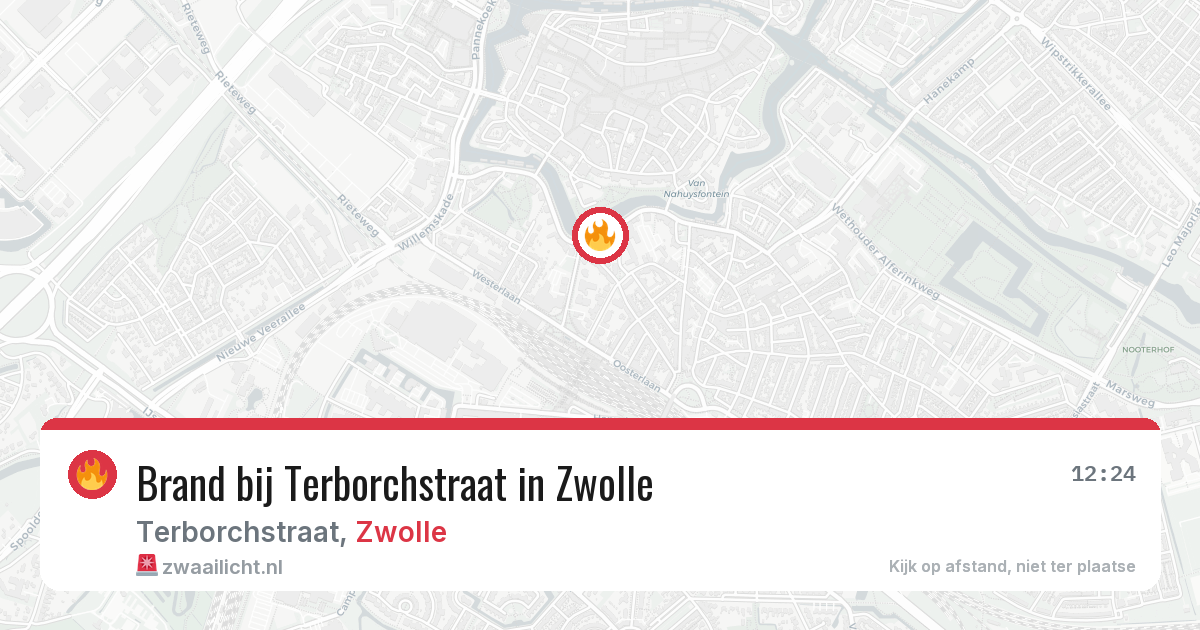 Brand bij Terborchstraat in Zwolle — 7 jul 2026