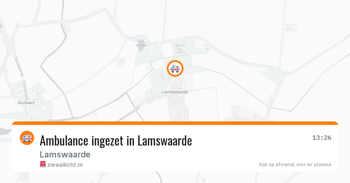 Ambulance ingezet in Lamswaarde — 23 feb 2026
