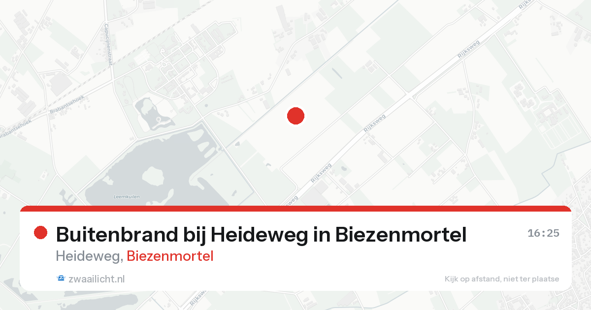 Buitenbrand bij Heideweg in Biezenmortel — 22 aug 2026