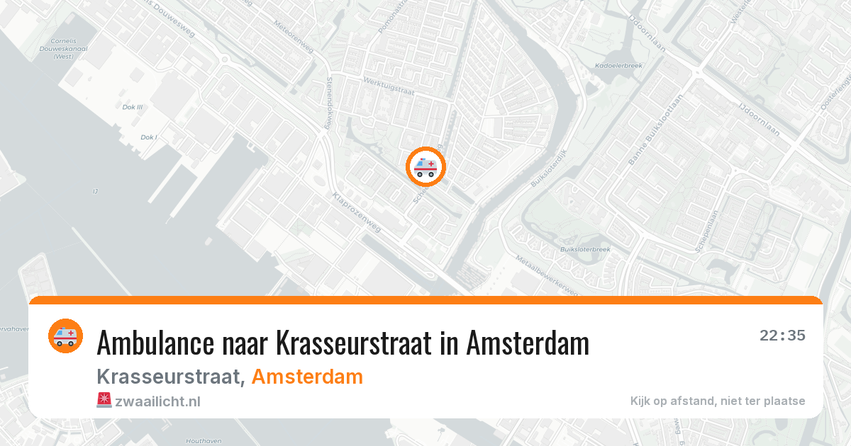 Ambulance naar Krasseurstraat in Amsterdam — 24 mei 2026