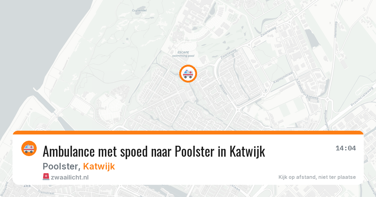 Ambulance met spoed naar Poolster in Katwijk — 26 jul 2026