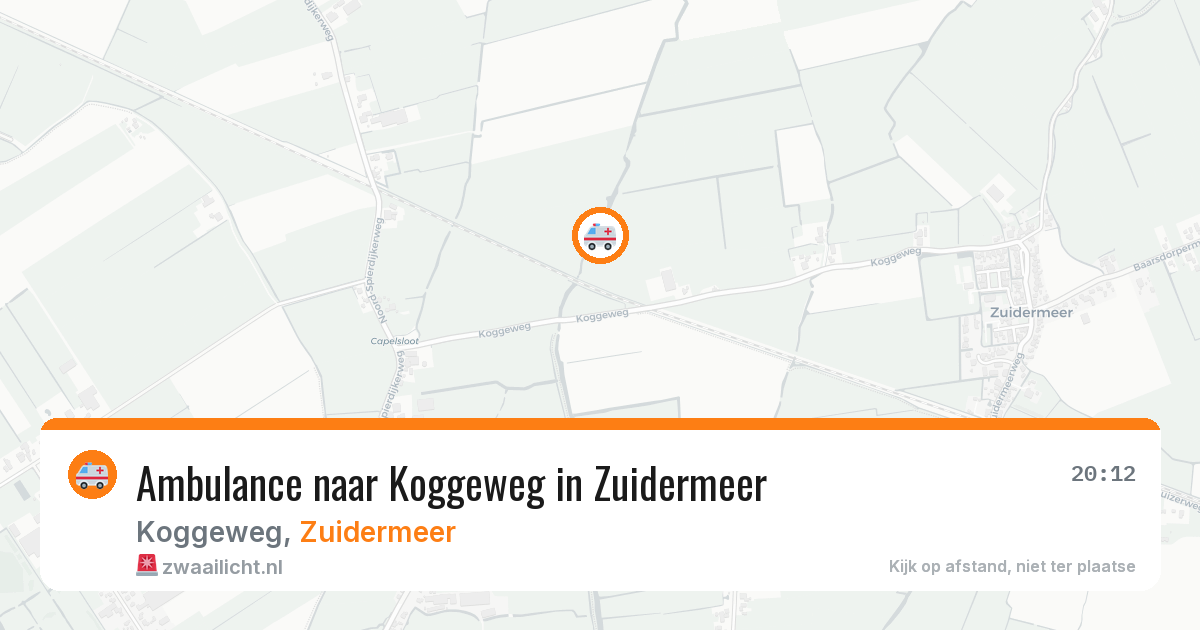Ambulance naar Koggeweg in Zuidermeer — 24 mei 2026