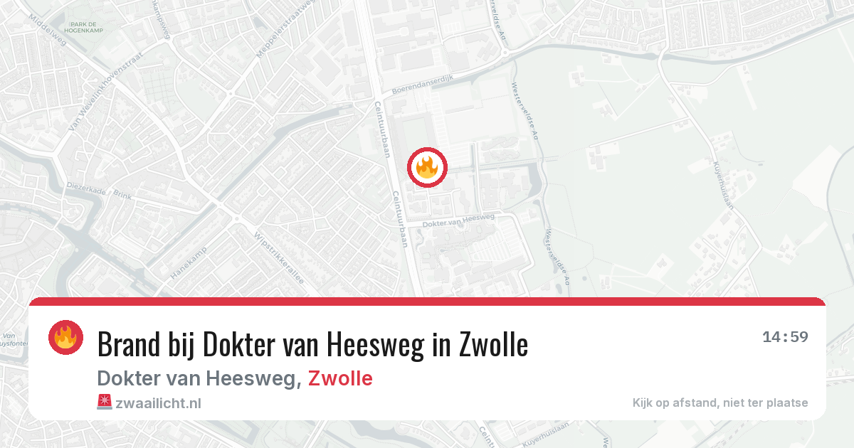 Brand bij Dokter van Heesweg in Zwolle — 30 mrt 2026