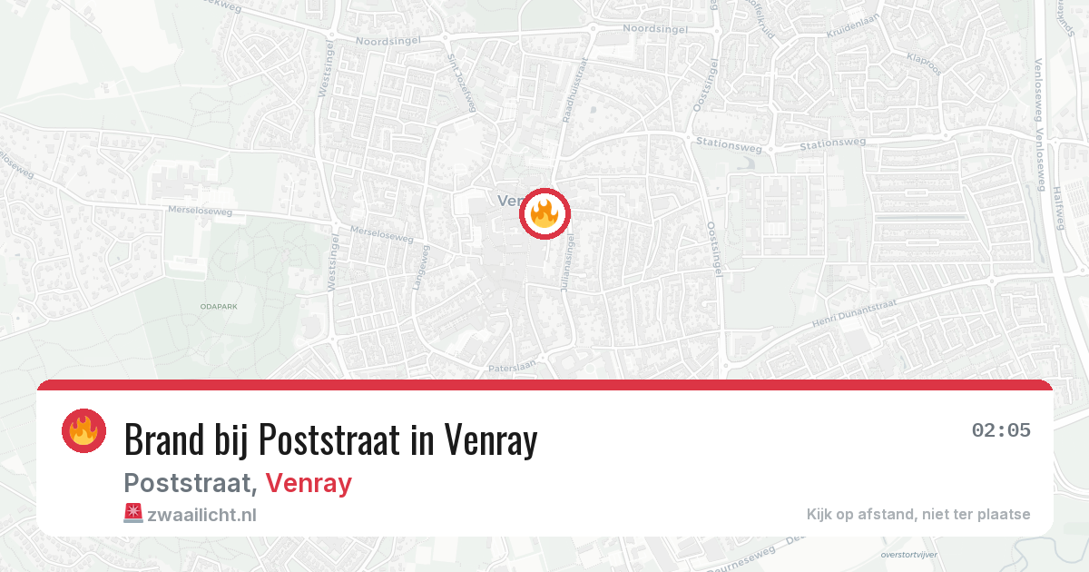 Brand bij Poststraat in Venray — 22 jun 2026