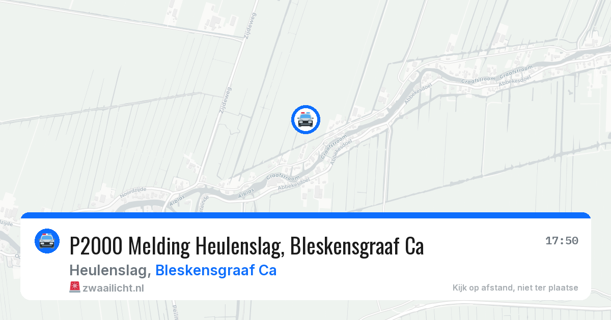 P2000 Melding Heulenslag, Bleskensgraaf Ca — 16 jul 2026