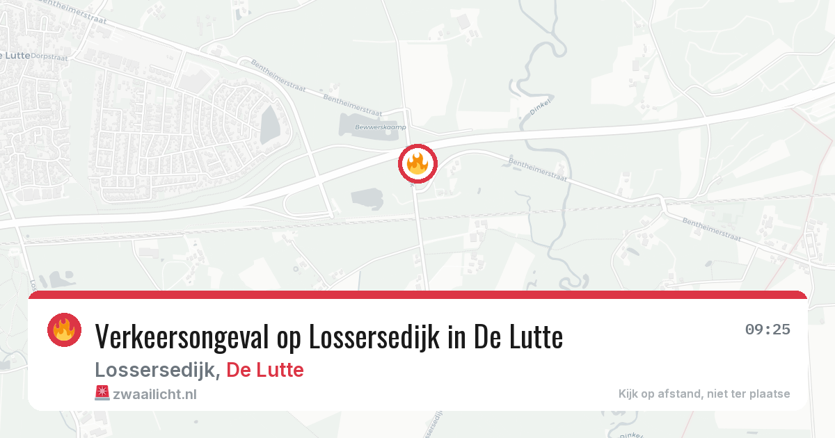 Verkeersongeval op Lossersedijk in De Lutte — 24 jun 2026