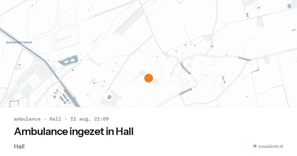 Ambulance ingezet in Hall — 11 aug 2026