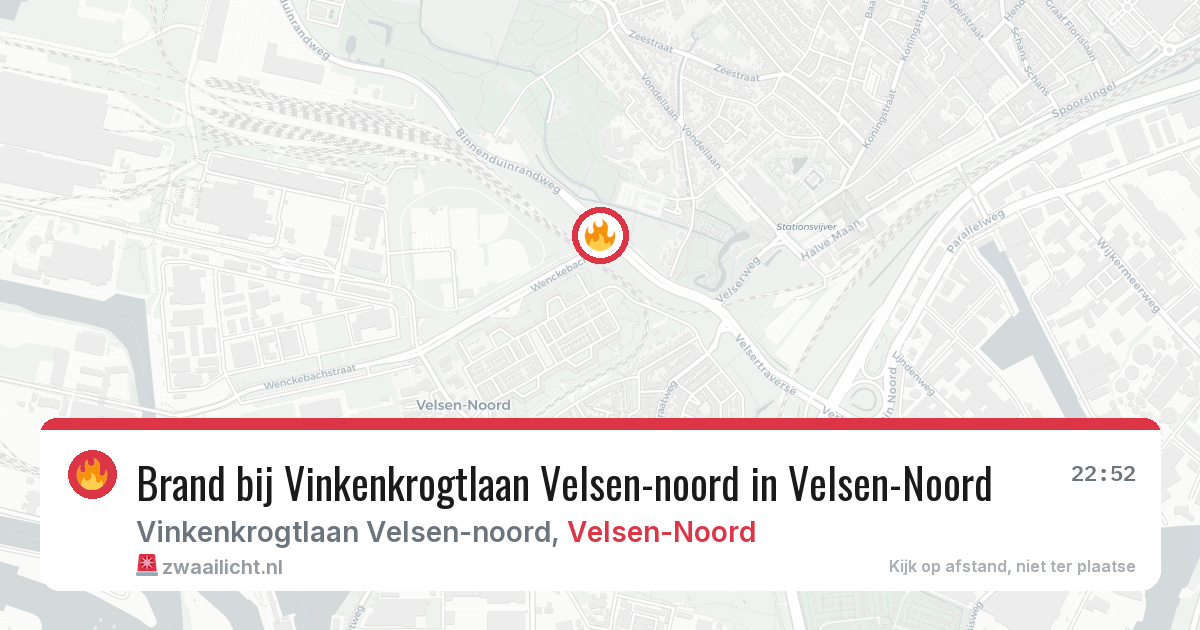 Brand bij Vinkenkrogtlaan Velsen-noord in Velsen-Noord — 8 aug 2026