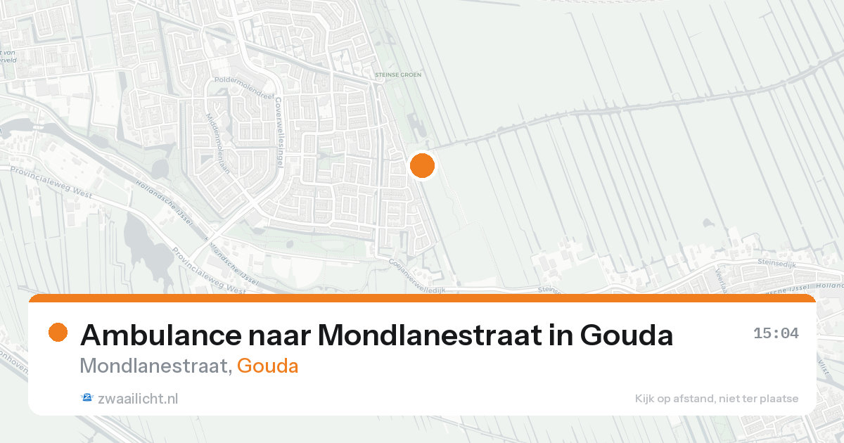 Ambulance naar Mondlanestraat in Gouda — 19 aug 2026