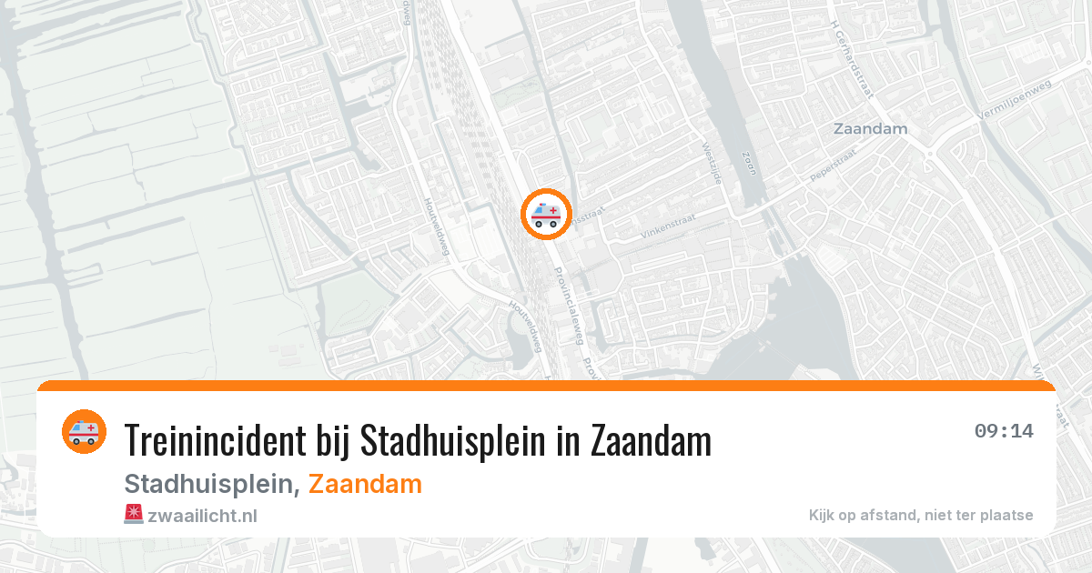 Treinincident bij Stadhuisplein in Zaandam — 29 jul 2026