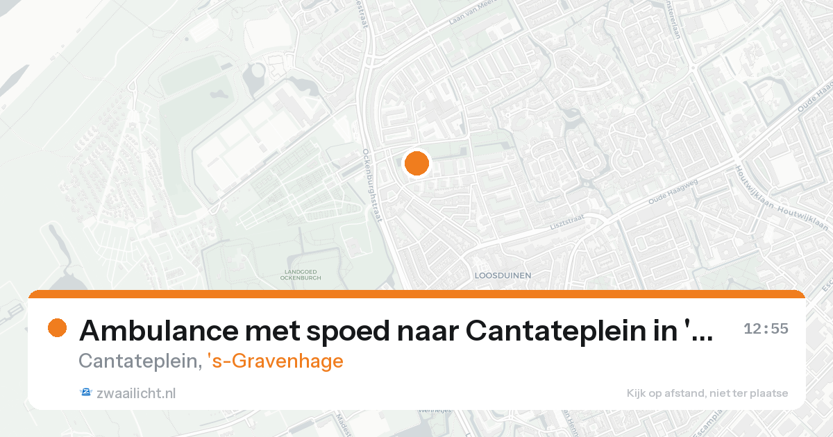 Ambulance met spoed naar Cantateplein in 's-Gravenhage — 25 aug 2026