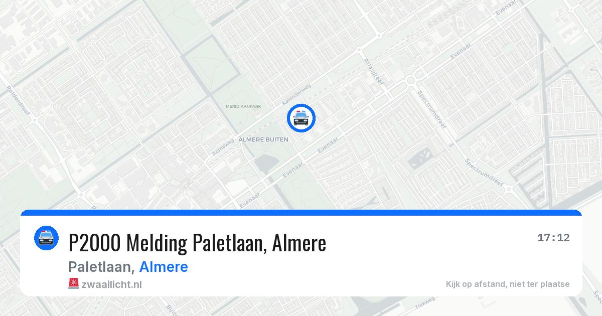 P2000 Melding Paletlaan, Almere — 2 jul 2026