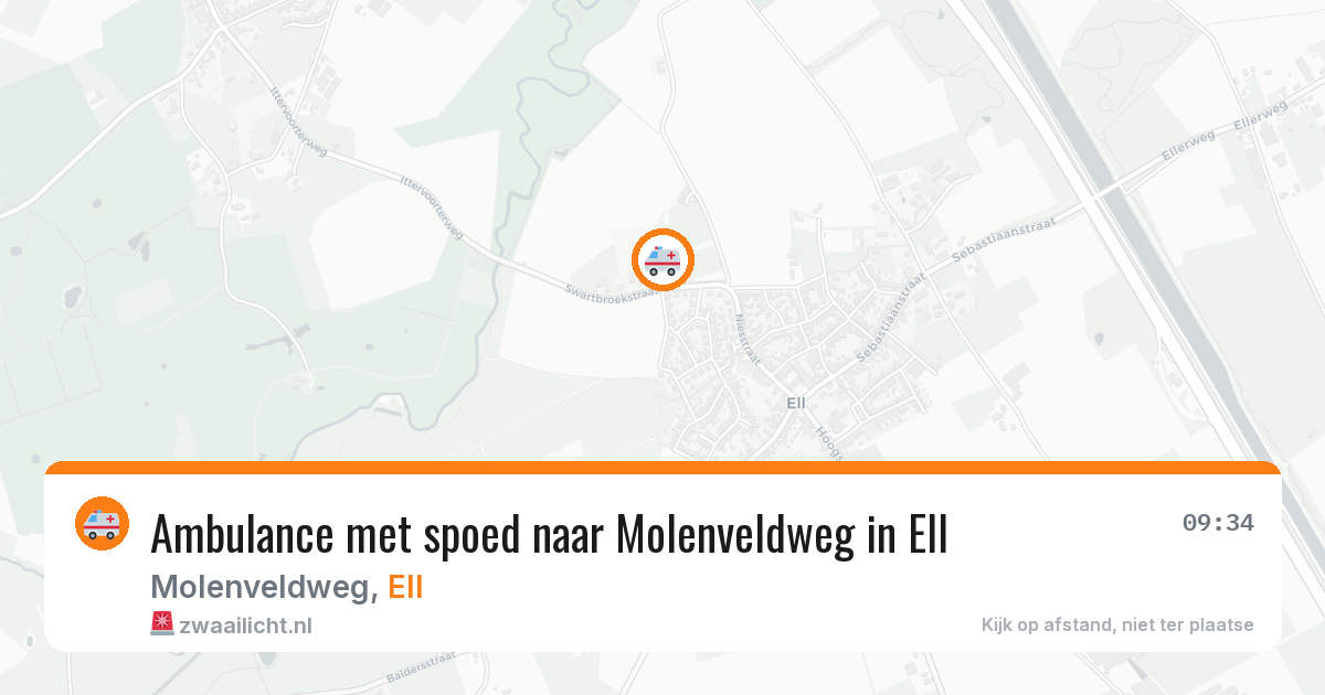 Ambulance met spoed naar Molenveldweg in Ell — 29 jan 2026