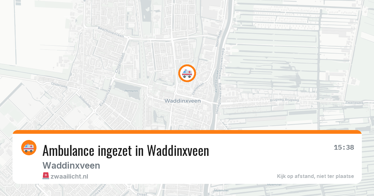 Ambulance ingezet in Waddinxveen — 26 mrt 2026