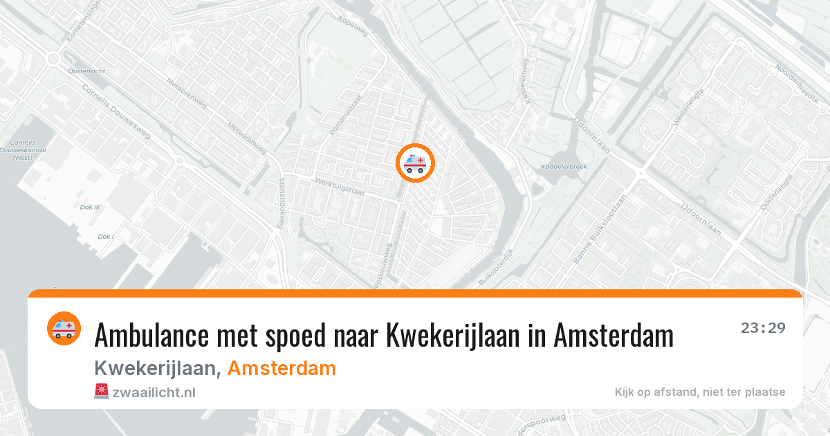 Ambulance met spoed naar Kwekerijlaan in Amsterdam — 29 mei 2026