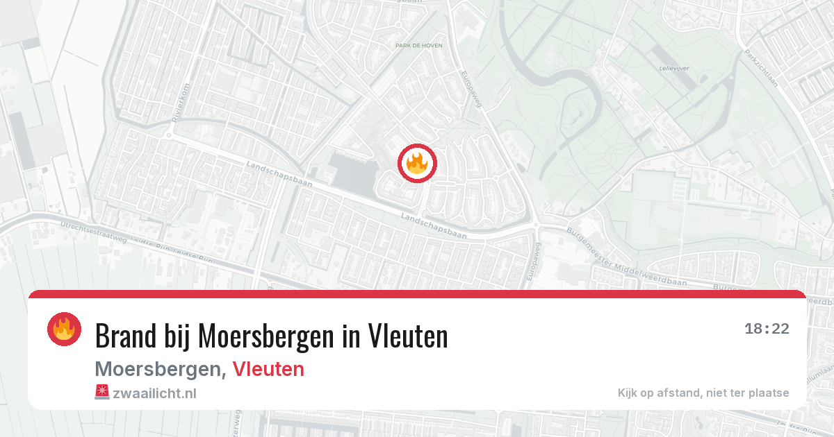 Brand bij Moersbergen in Vleuten — 4 jul 2026