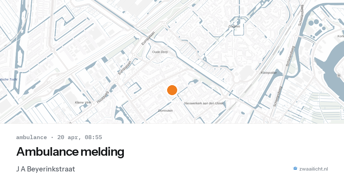 Ambulance melding — 20 apr 2026