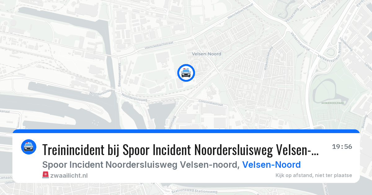 Treinincident bij Spoor Incident Noordersluisweg Velsen-noord in Velsen-Noord — 18 mrt 2026