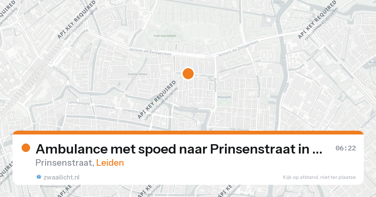 Ambulance met spoed naar Prinsenstraat in Leiden — 11 mei 2026