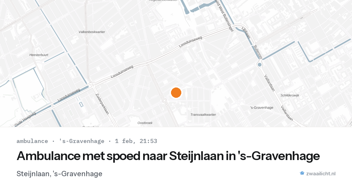 Ambulance met spoed naar Steijnlaan in 's-Gravenhage — 1 feb 2026