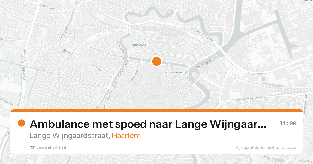 Ambulance met spoed naar Lange Wijngaardstraat in Haarlem — 25 aug 2026