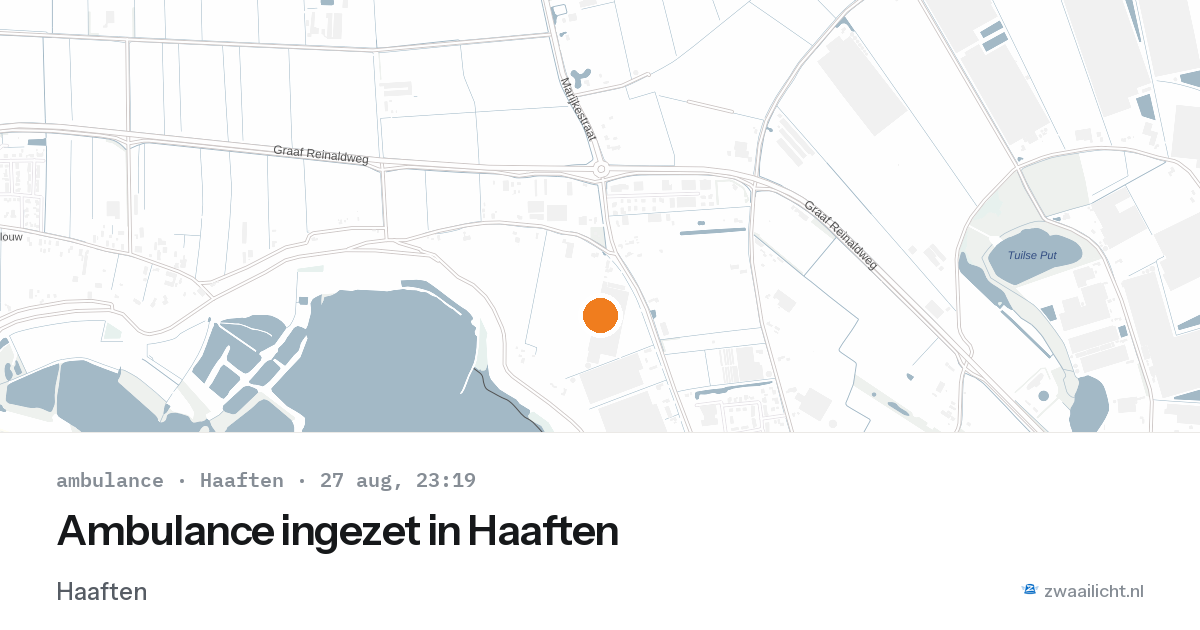 Ambulance ingezet in Haaften — 27 aug 2026